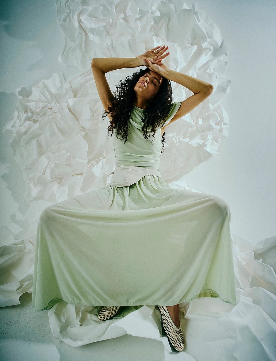 Copenhagen Muse - CMMEJSE-DRESS - maxiklänningar - green tint - 5