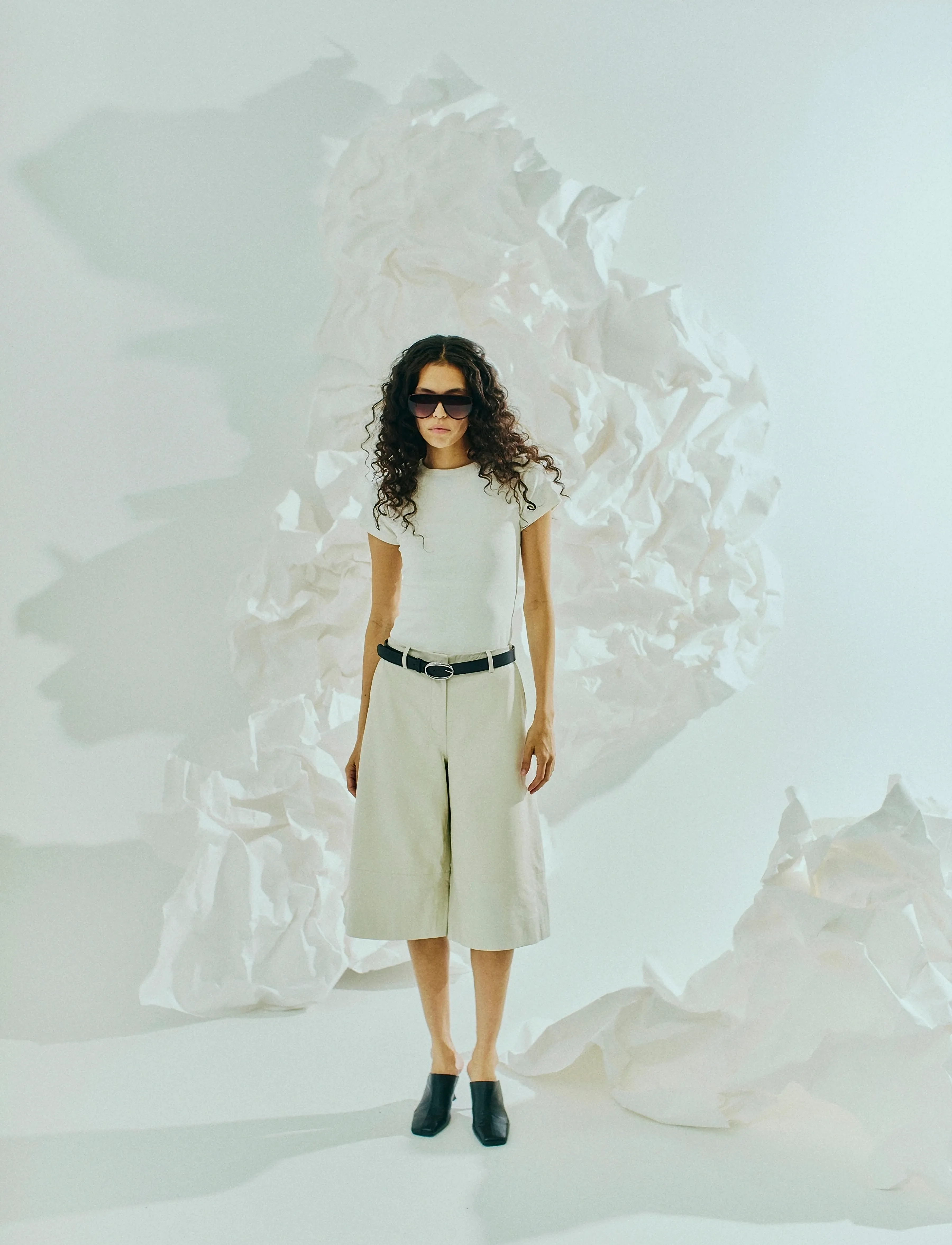 Copenhagen Muse Cmroyal-Bermuda, L, Shorts, Creme - Bermudas, Frauen