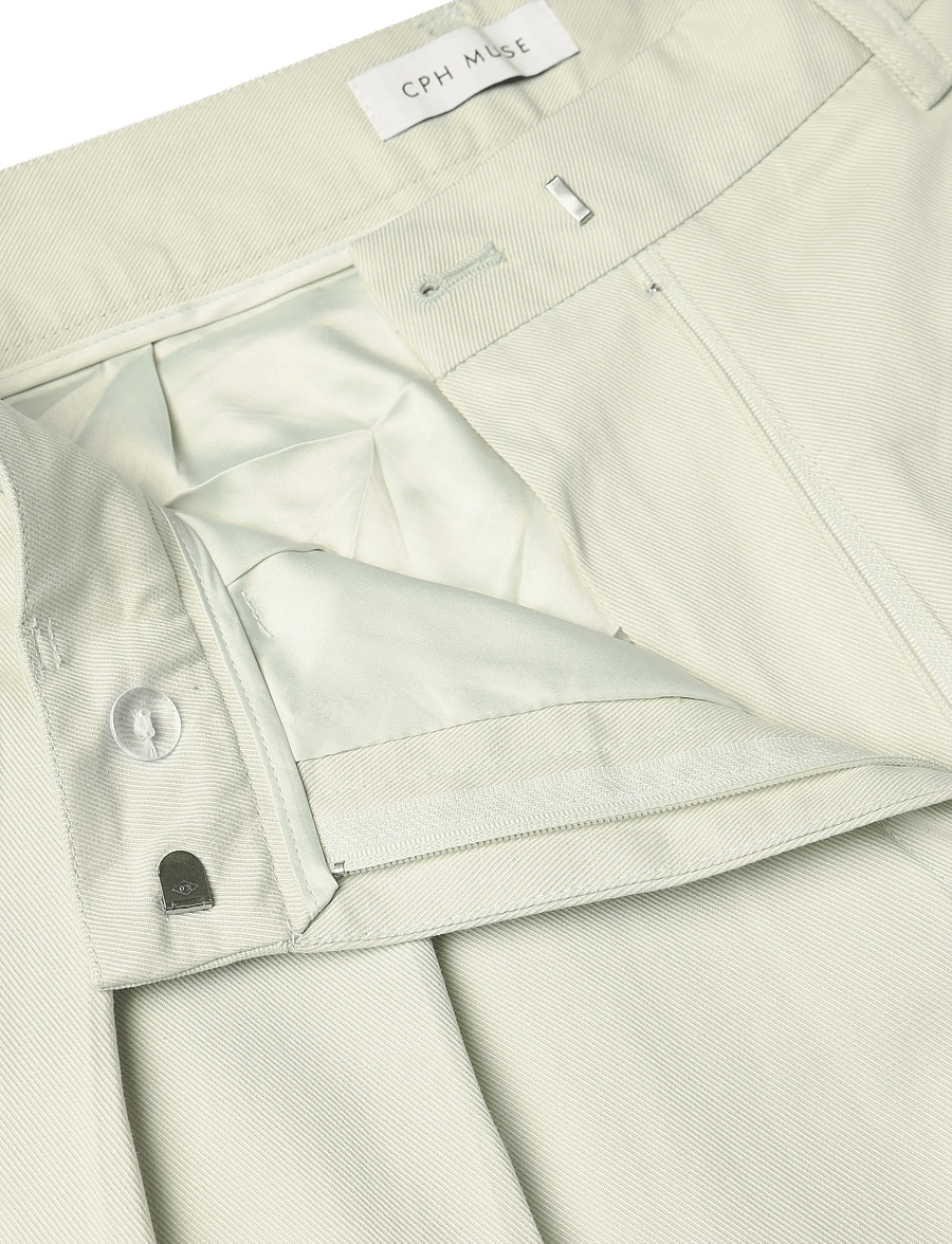 Copenhagen Muse - CMIVANNA-PANTS - hosen mit weitem bein - green tint - 4