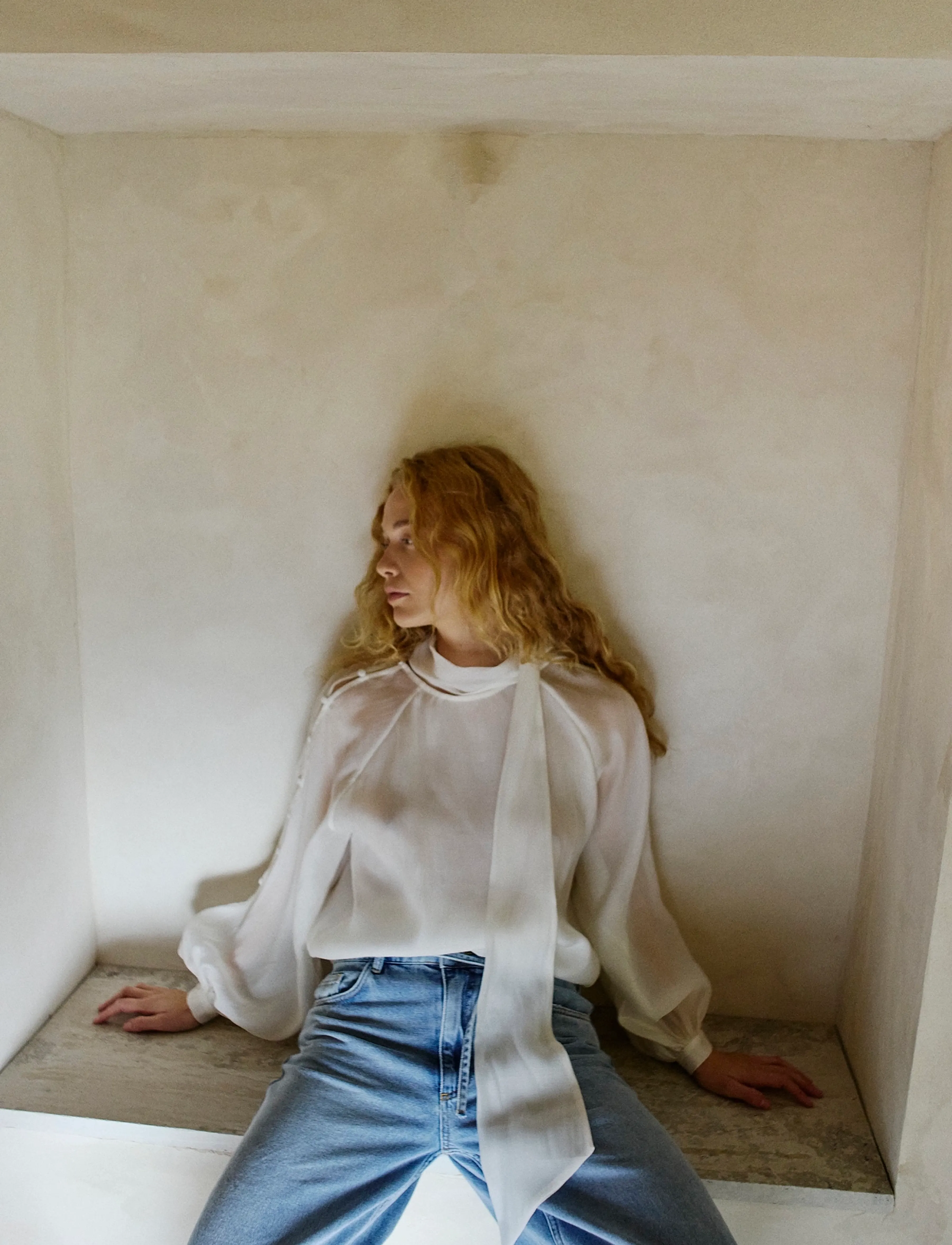 Copenhagen Muse Cmtilly-Blouse, Kvinder, Sløjfe Bluse, Cream, Str: XS