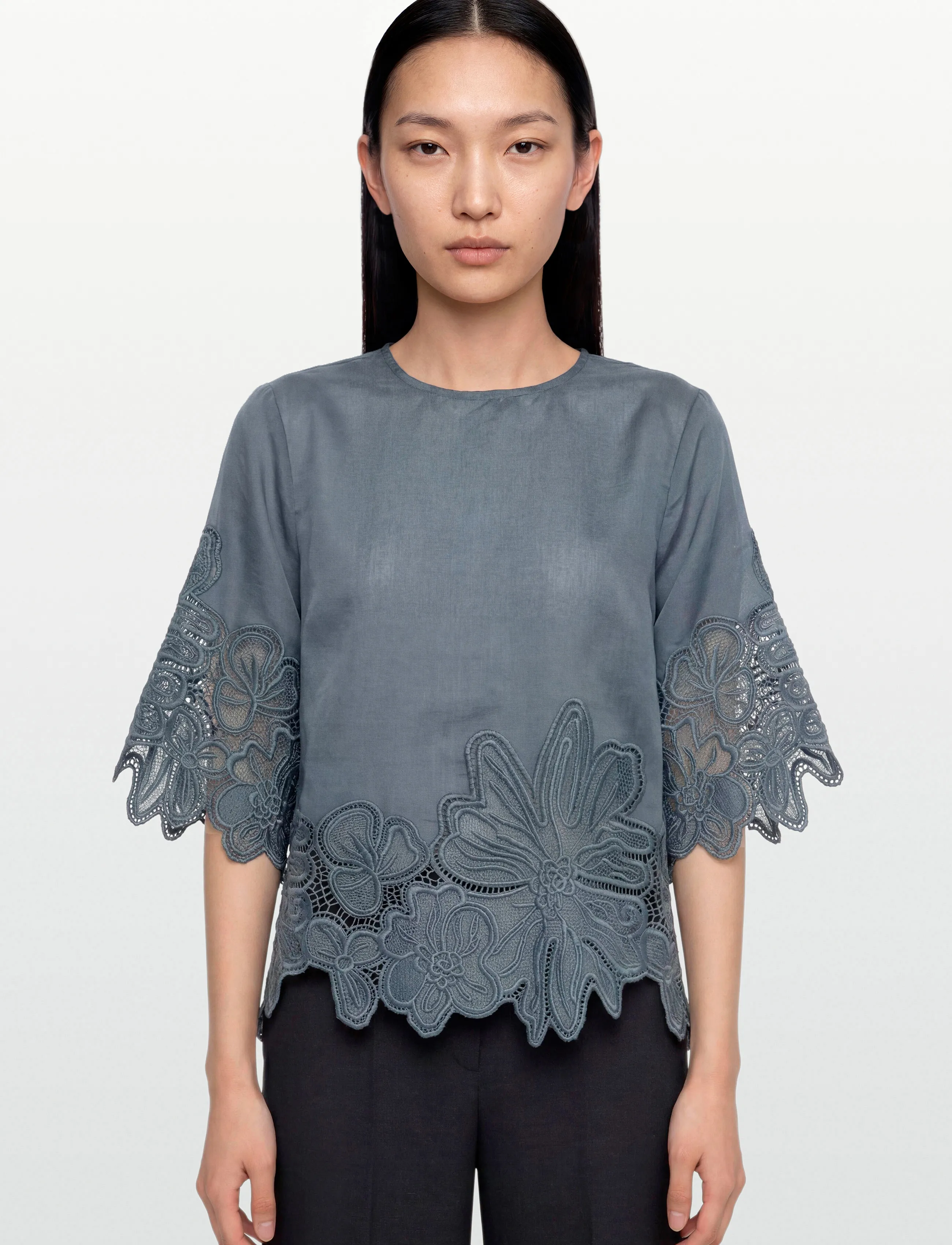 Copenhagen Muse - CMMOLLY-BLOUSE - short-sleeved blouses - blue mirage - 3
