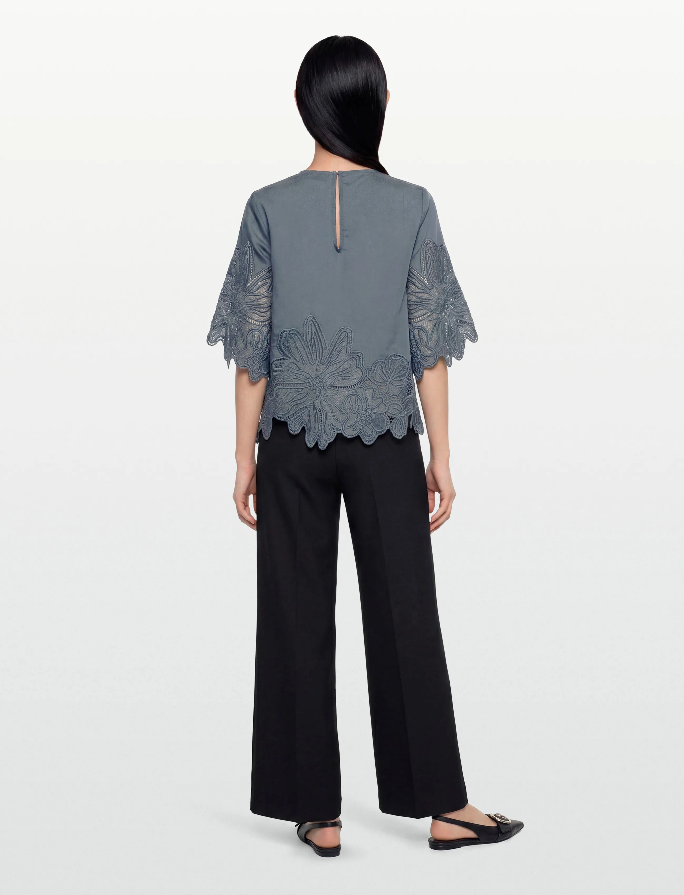 Copenhagen Muse - CMMOLLY-BLOUSE - short-sleeved blouses - blue mirage - 4