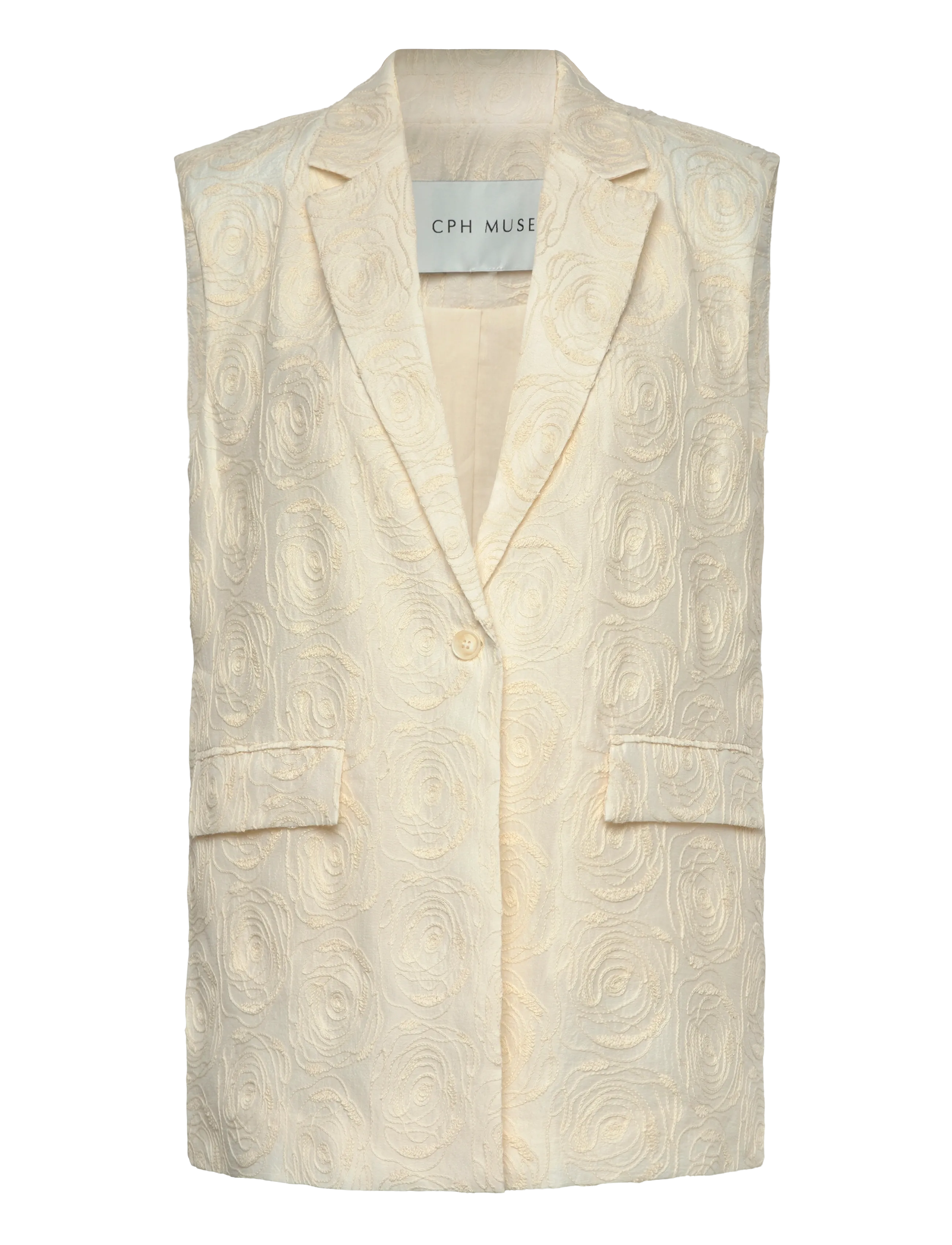 Copenhagen Muse CMBLOOMIE-WAISTCOAT - Westen - ANGORA / cream