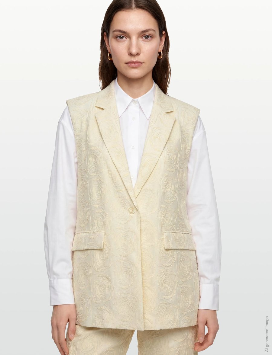 Copenhagen Muse - CMBLOOMIE-WAISTCOAT - kostymvästar - angora - 5