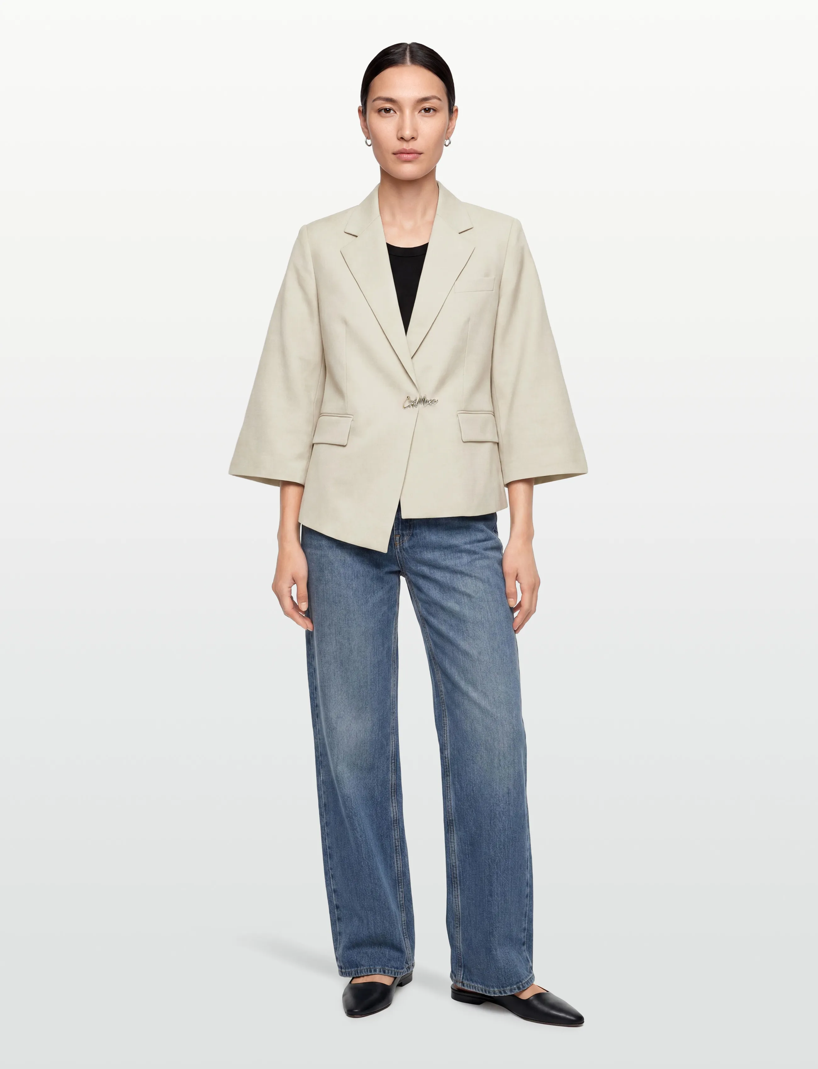 Copenhagen Muse Cmtenna-Blazer, XL, Blazer, Creme - Single Breasted Frauen