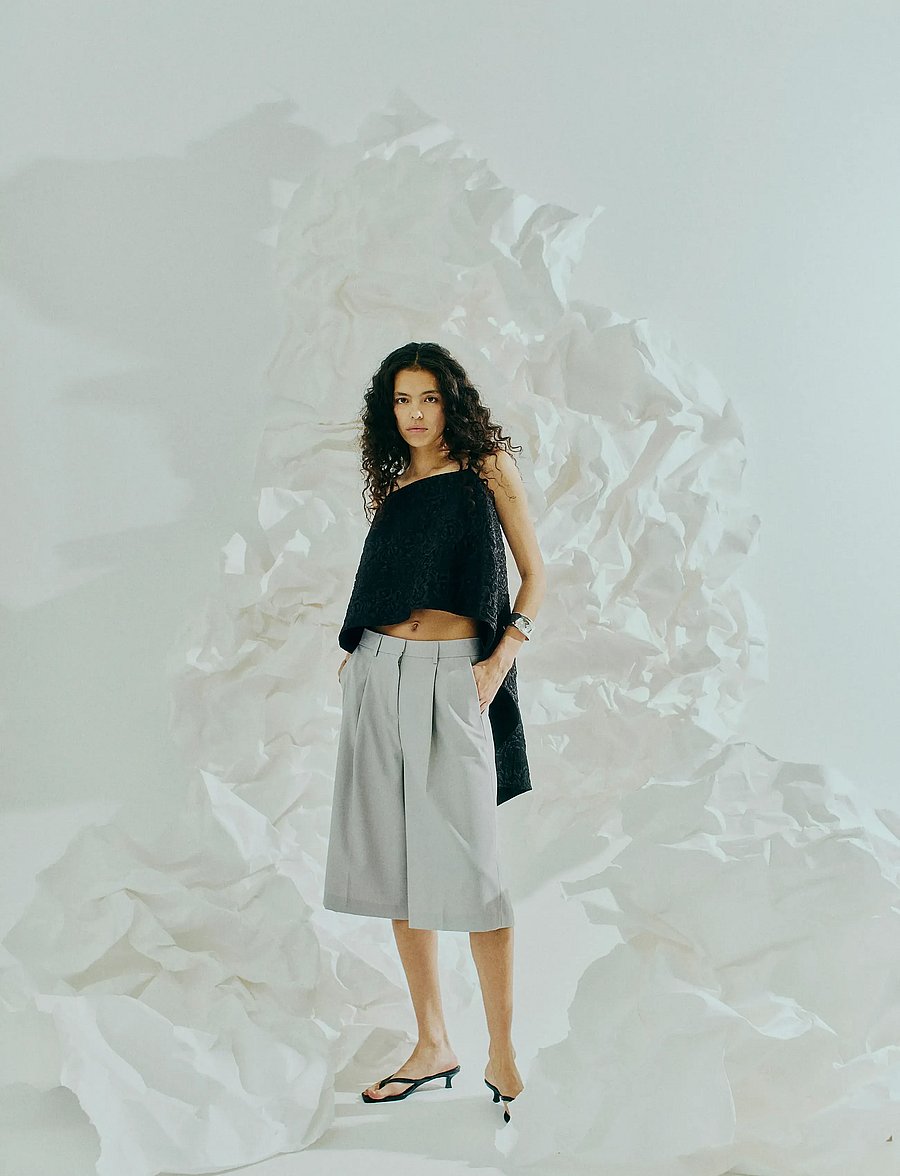 Copenhagen Muse - CMTENNA-BERMUDA - bermudashorts - light grey melange - 3