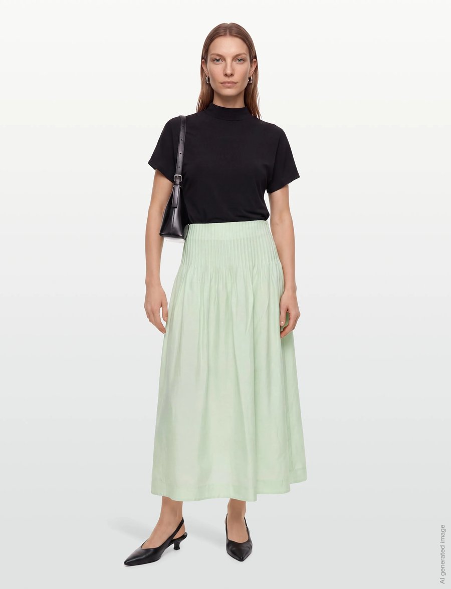 Copenhagen Muse - CMMOLLY-SKIRT - plisserade kjolar - green tint - 0
