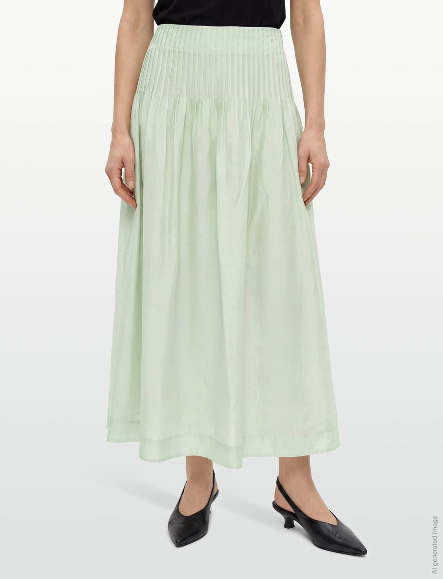 Copenhagen Muse - CMMOLLY-SKIRT - plisserade kjolar - green tint - 3