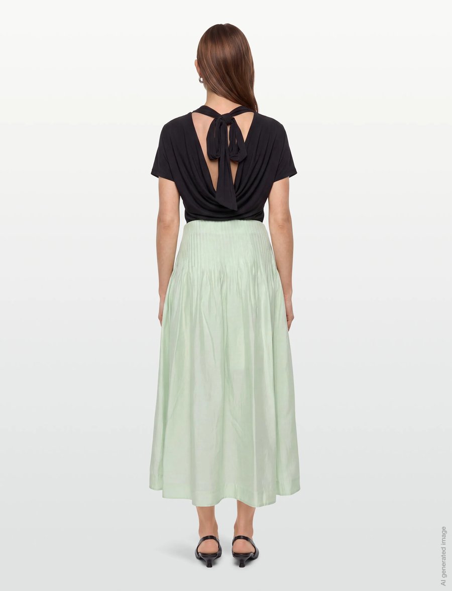 Copenhagen Muse - CMMOLLY-SKIRT - plisserade kjolar - green tint - 4