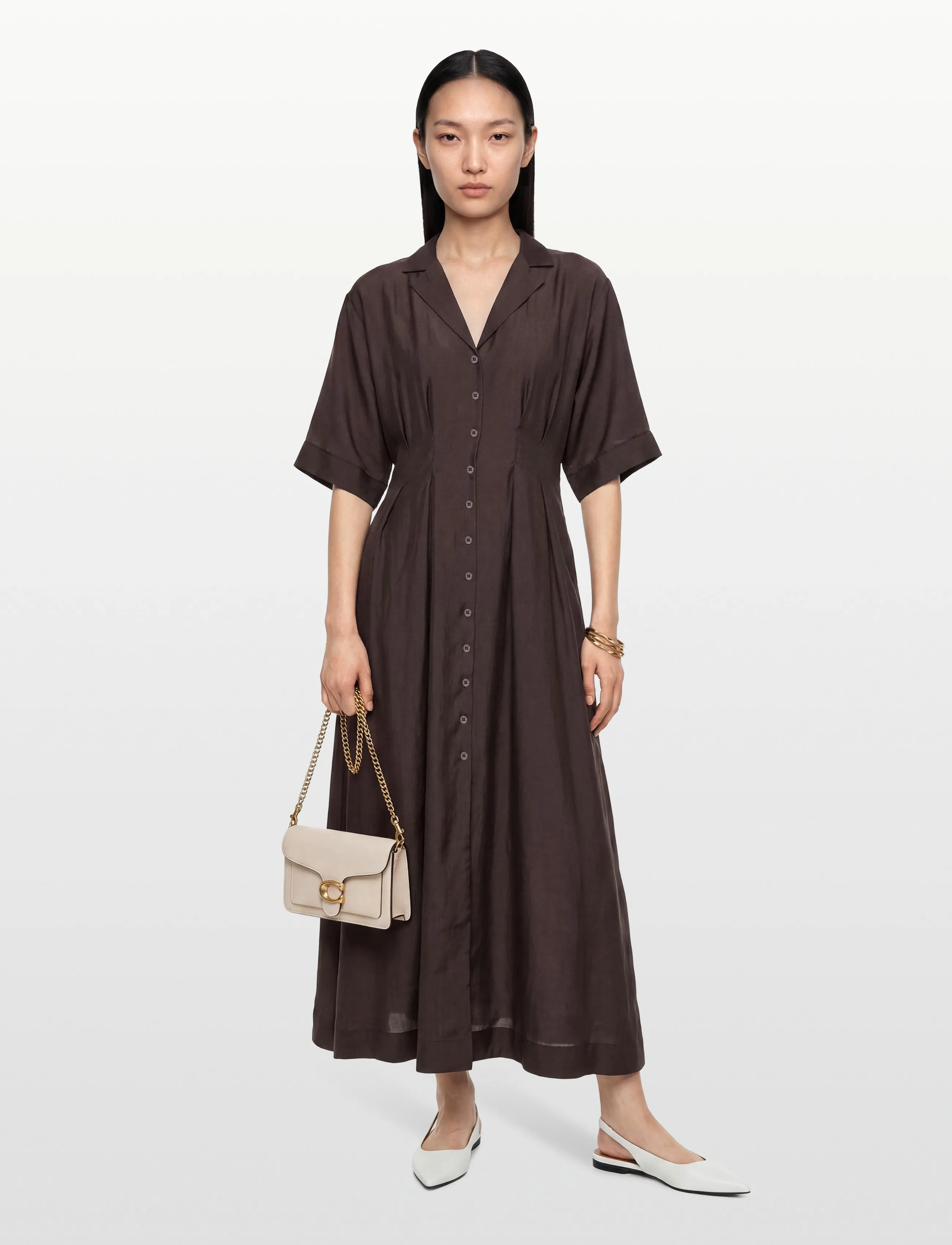 Copenhagen Muse cmmolly-Dress, M, Brown, Kjoler > Skjortekjoler, Dame