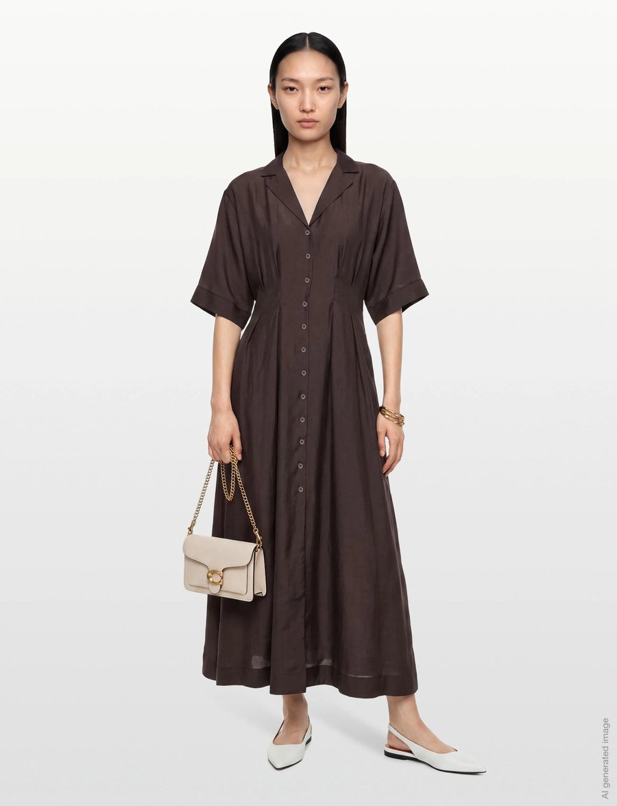 Copenhagen Muse - CMMOLLY-DRESS - hemdkleider - mulch - 0