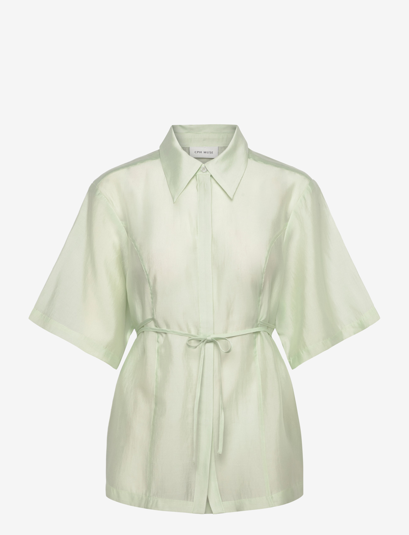 Copenhagen Muse - CMMOLLY-SHIRT - kurzärmlige hemden - green tint - 1