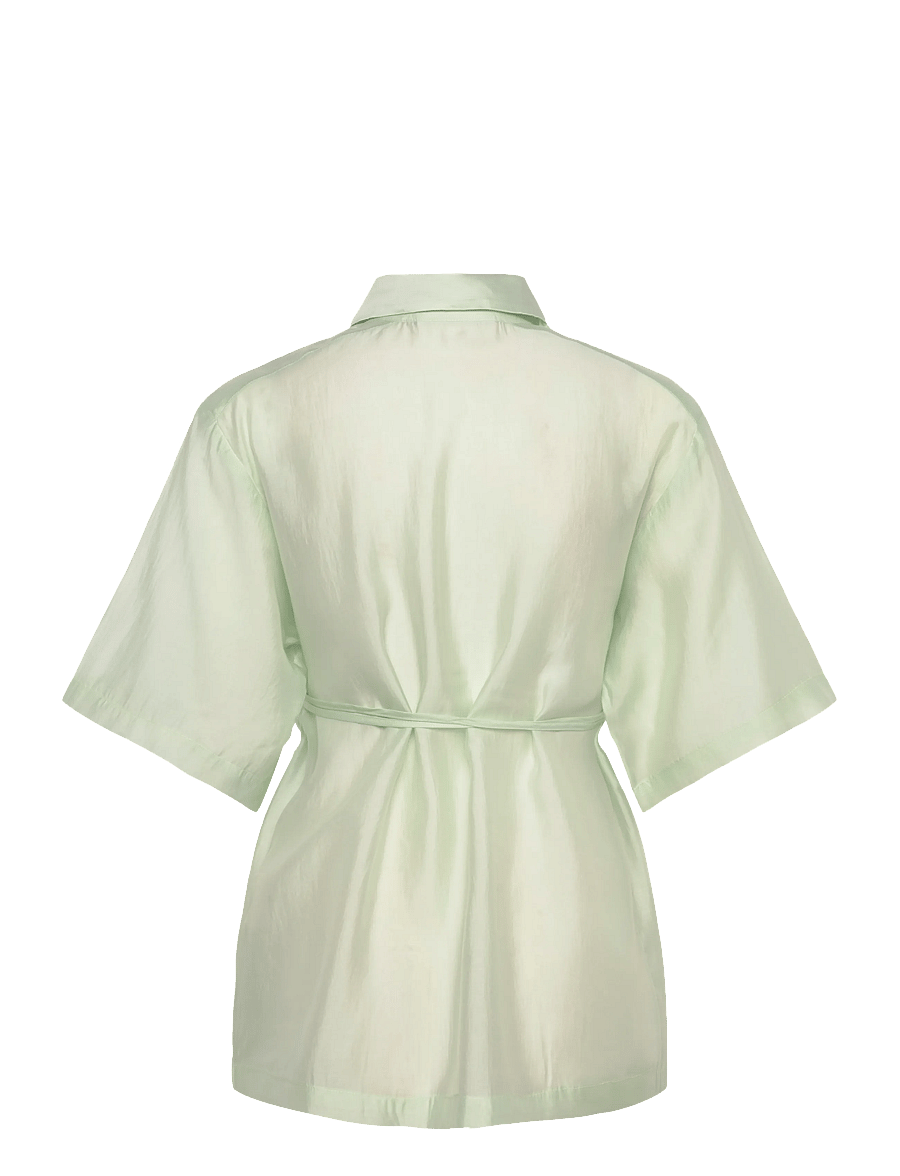 Copenhagen Muse - CMMOLLY-SHIRT - kurzärmlige hemden - green tint - 2