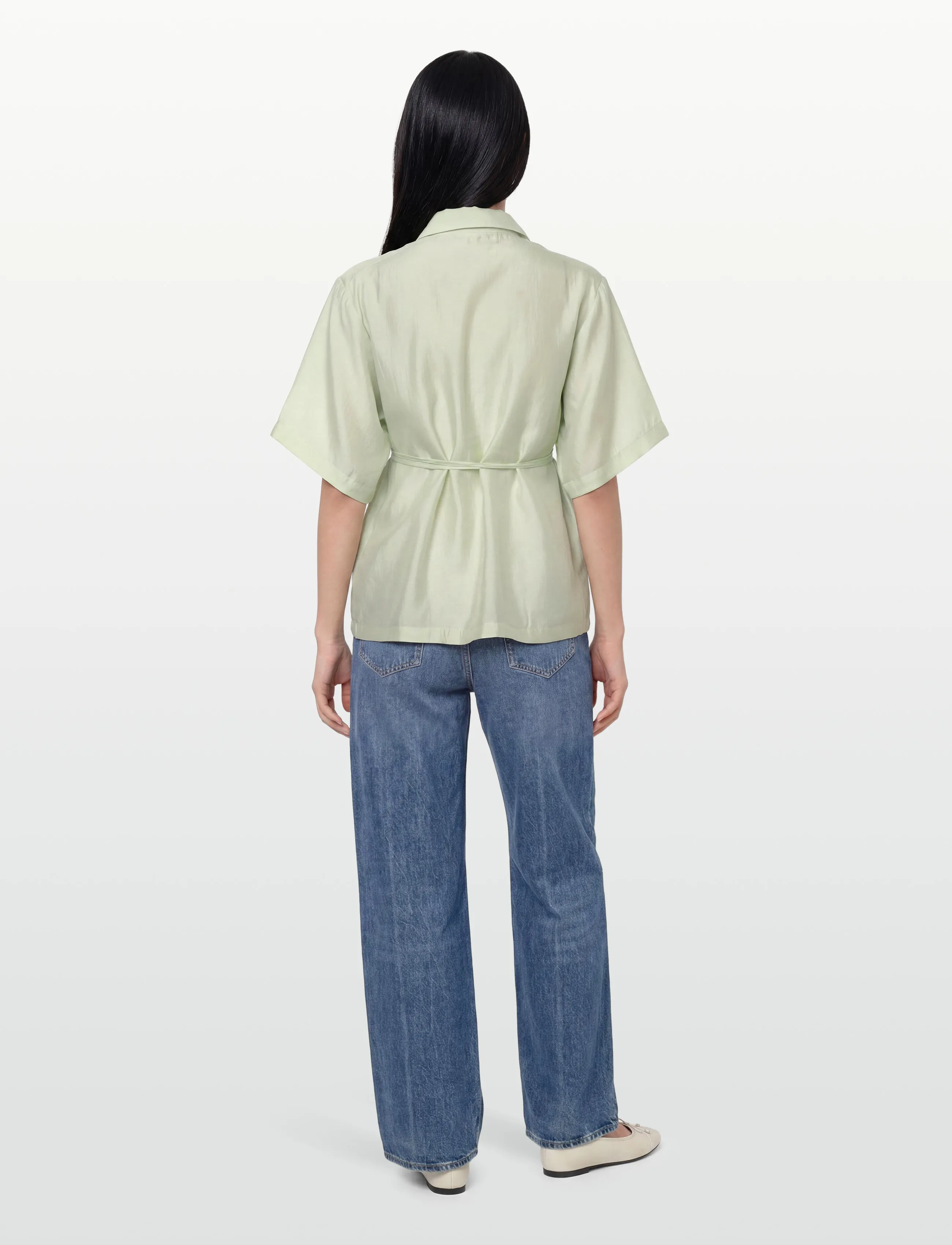 Copenhagen Muse - CMMOLLY-SHIRT - kortærmede skjorter - green tint - 4