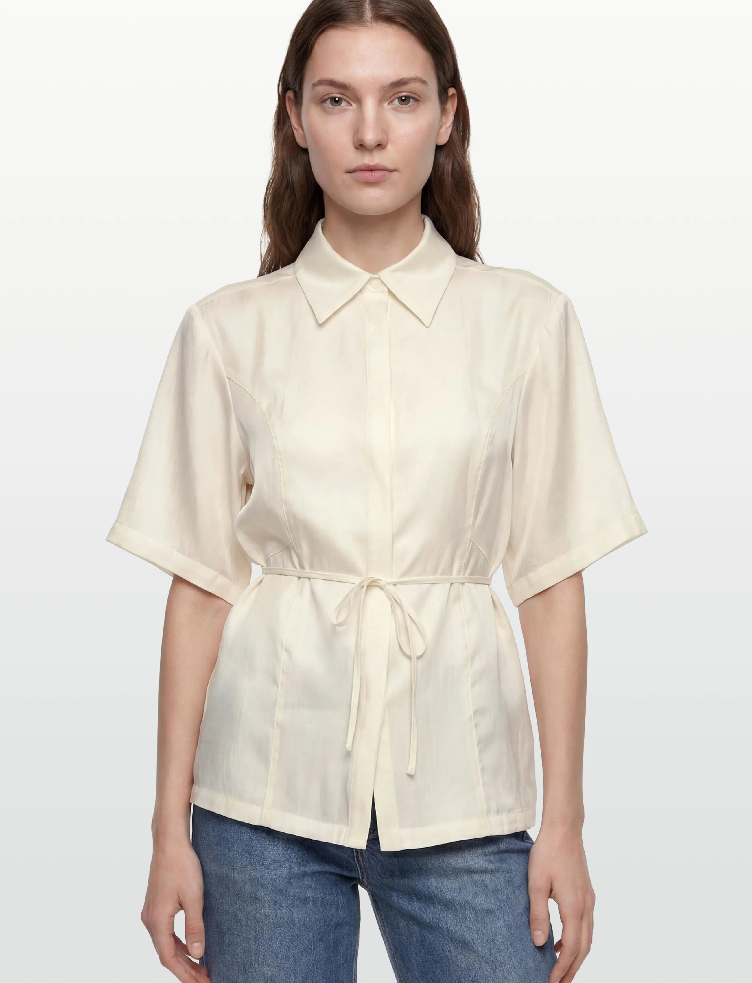 Copenhagen Muse - CMMOLLY-SHIRT - kortærmede skjorter - jet stream - 3