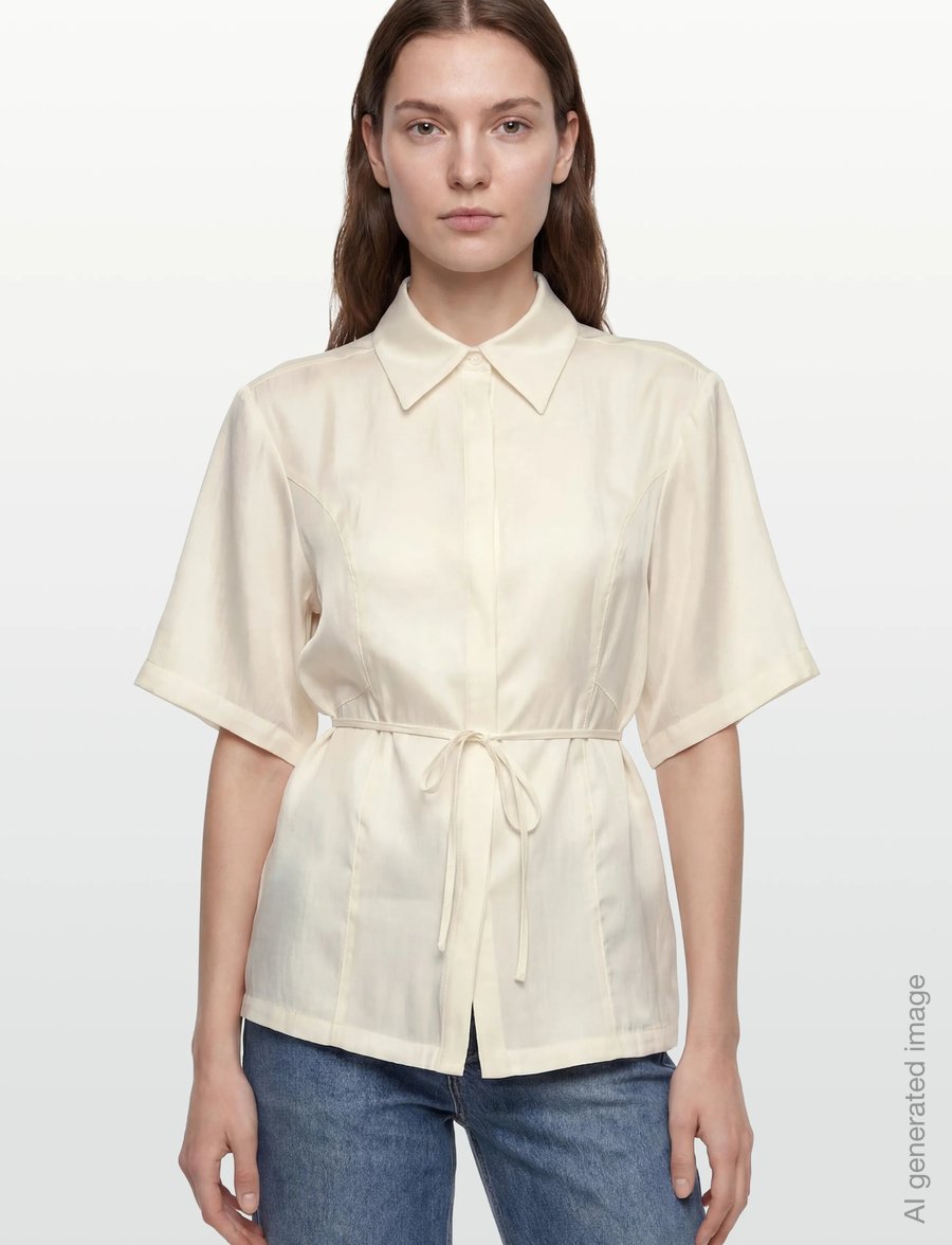 Copenhagen Muse - CMMOLLY-SHIRT - kurzärmlige hemden - jet stream - 3