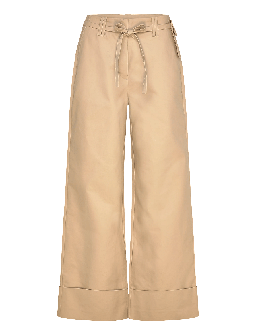 Copenhagen Muse - CMKAIRA-PANTS - bukser med brede ben - travertine - 1