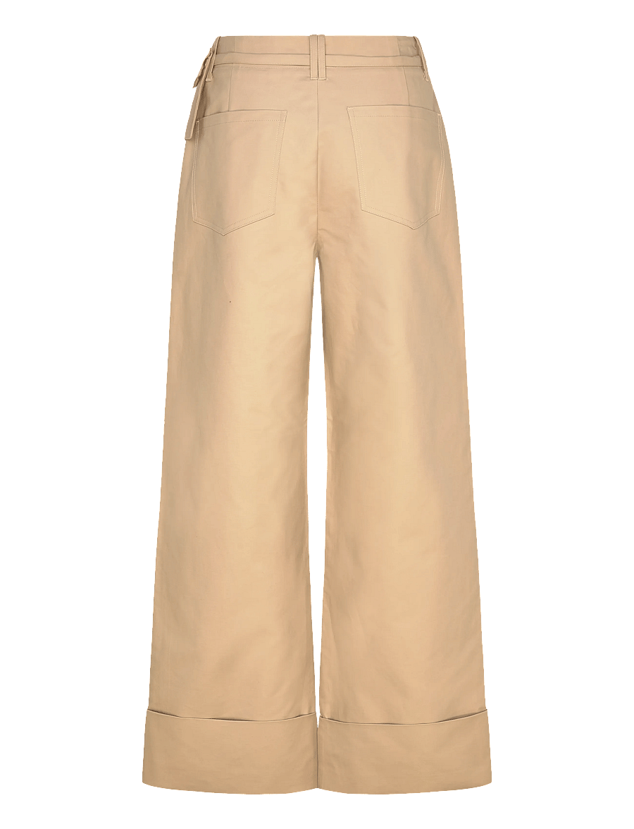 Copenhagen Muse - CMKAIRA-PANTS - bukser med brede ben - travertine - 2