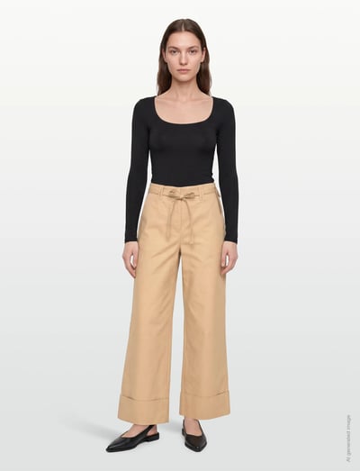 Copenhagen Muse CMKAIRA-PANTS - Byxor - TRAVERTINE / beige