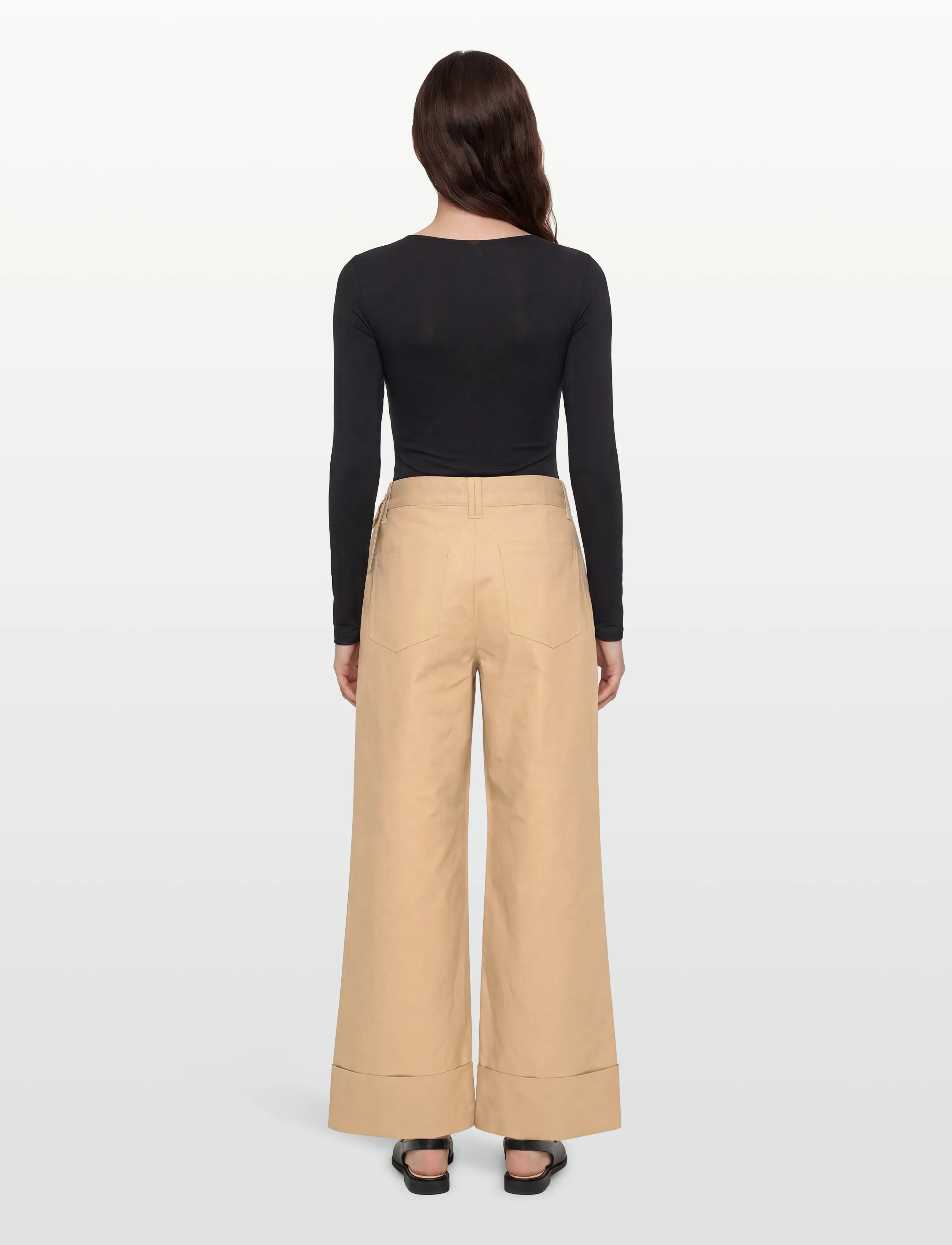 Copenhagen Muse - CMKAIRA-PANTS - laia säärega püksid - travertine - 5