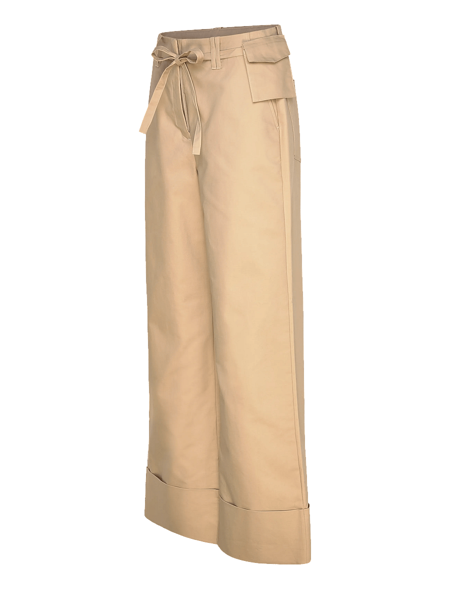 Copenhagen Muse - CMKAIRA-PANTS - bukser med brede ben - travertine - 3