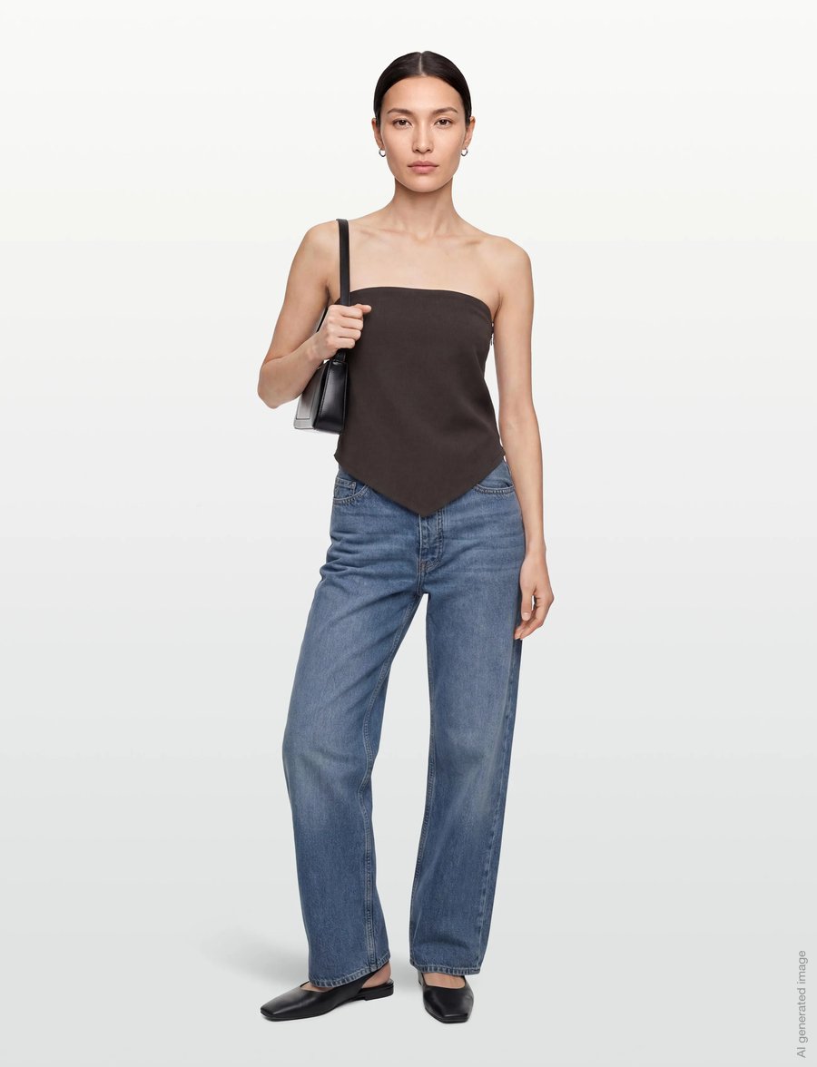 Copenhagen Muse - CMRAVNA-TOP - crop tops - mulch - 0