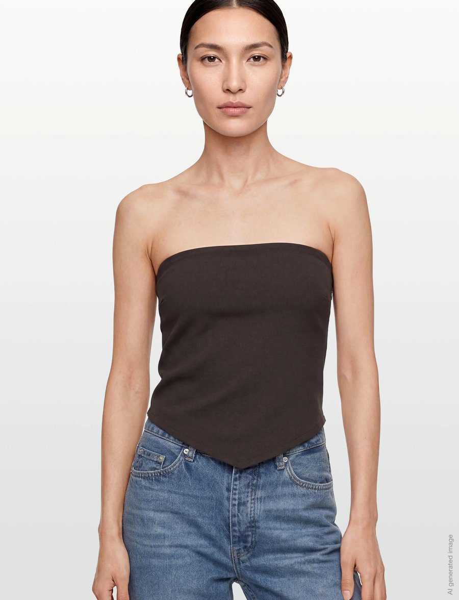 Copenhagen Muse - CMRAVNA-TOP - crop tops - mulch - 3