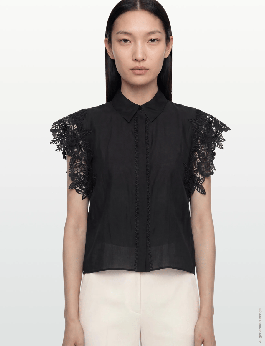 Copenhagen Muse - CMMOLLY-SHIRT - palaidinės trumpomis rankovėmis - black - 3