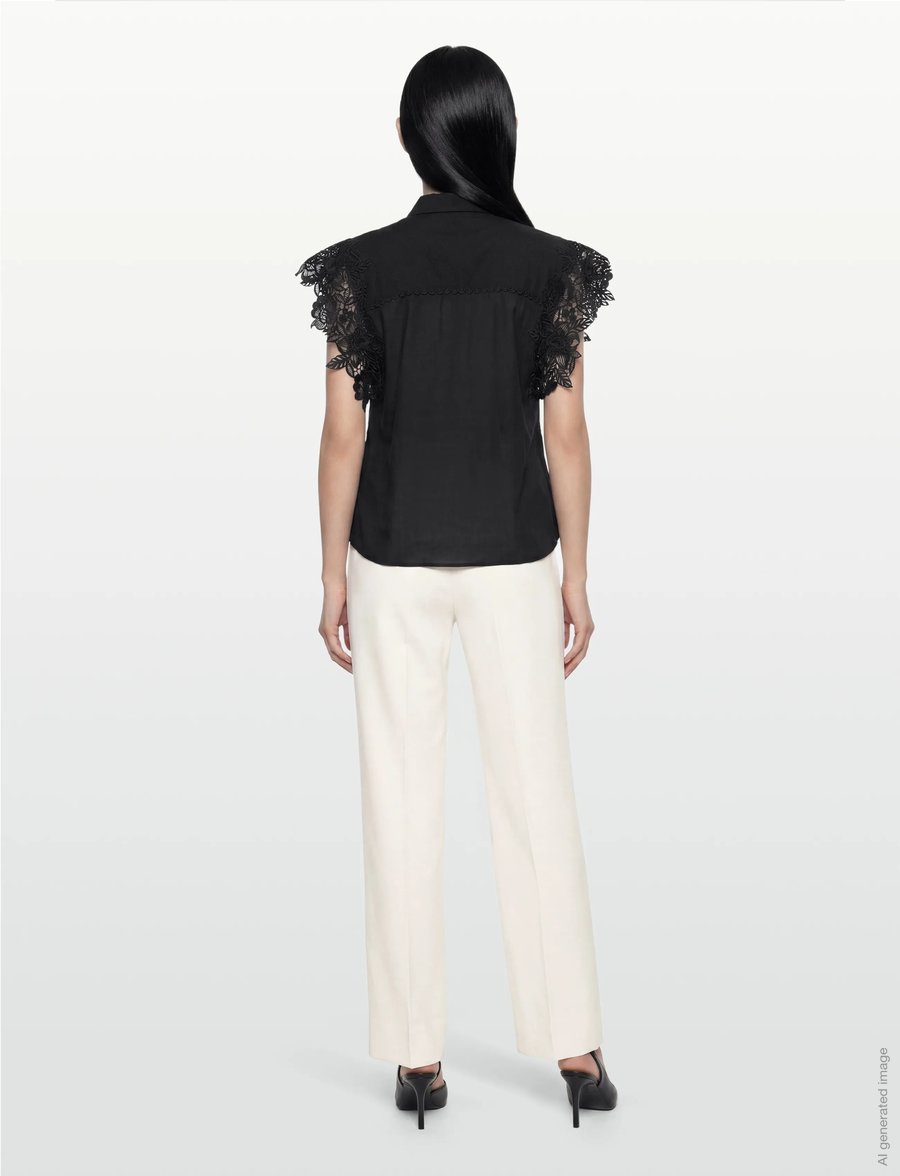 Copenhagen Muse - CMMOLLY-SHIRT - palaidinės trumpomis rankovėmis - black - 4