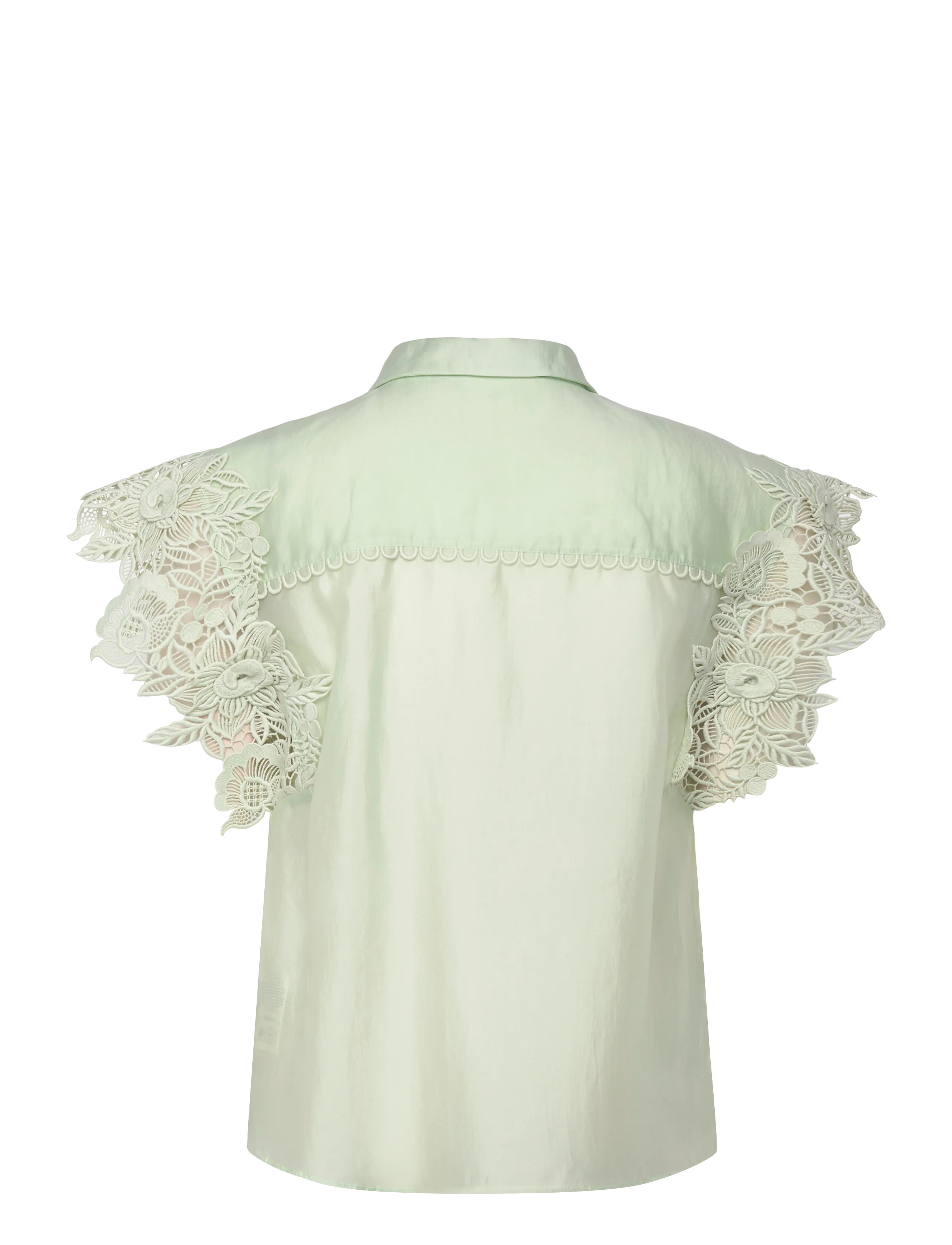Copenhagen Muse - CMMOLLY-SHIRT - kurzämlige blusen - green tint - 2