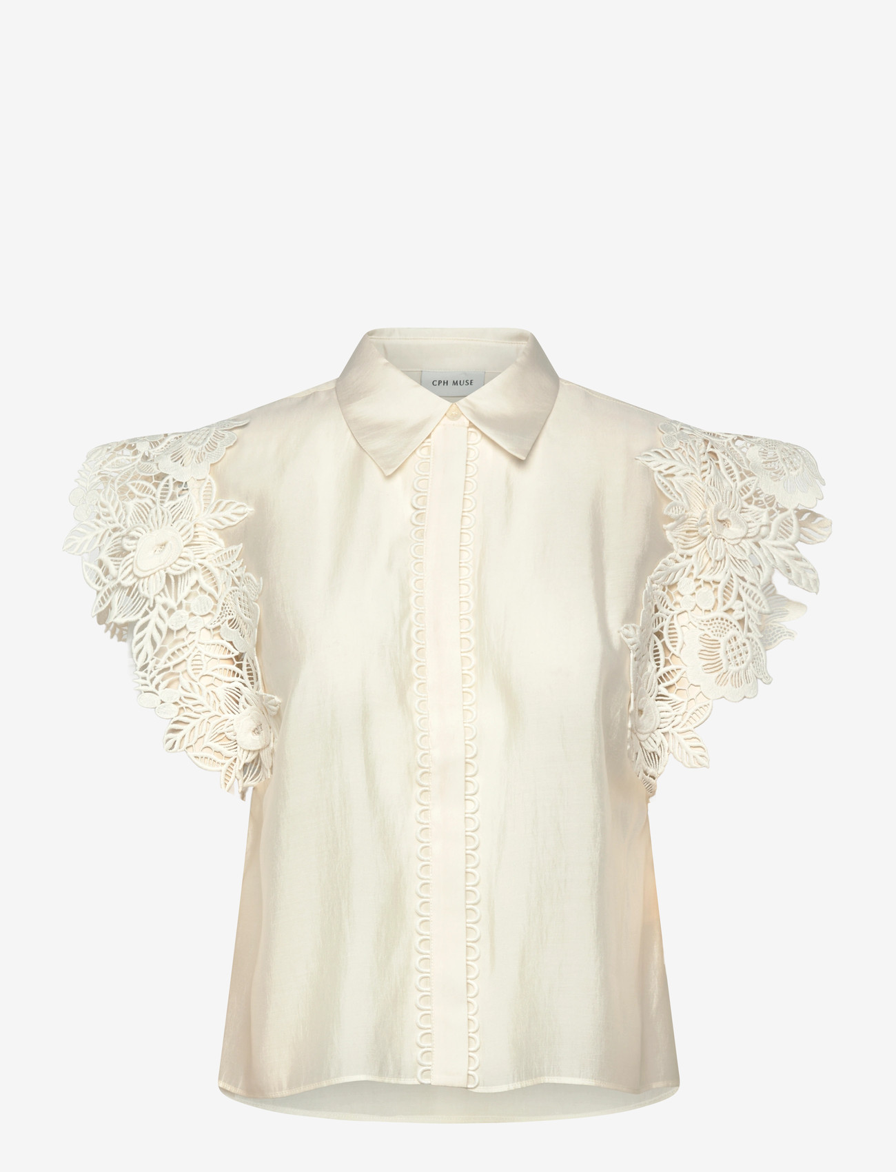 Copenhagen Muse - CMMOLLY-SHIRT - kortærmede bluser - jet stream - 1