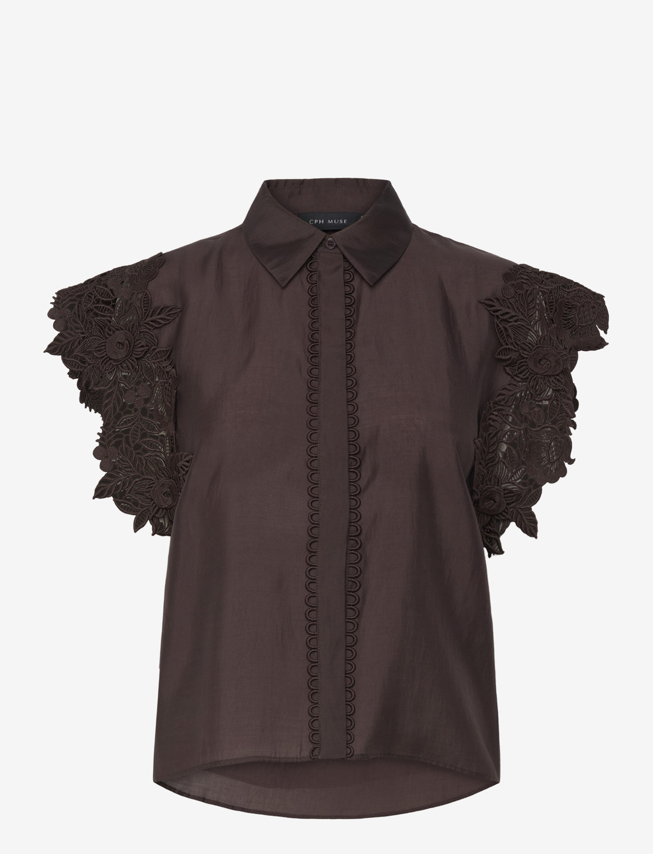Copenhagen Muse - CMMOLLY-SHIRT - short-sleeved blouses - mulch - 1
