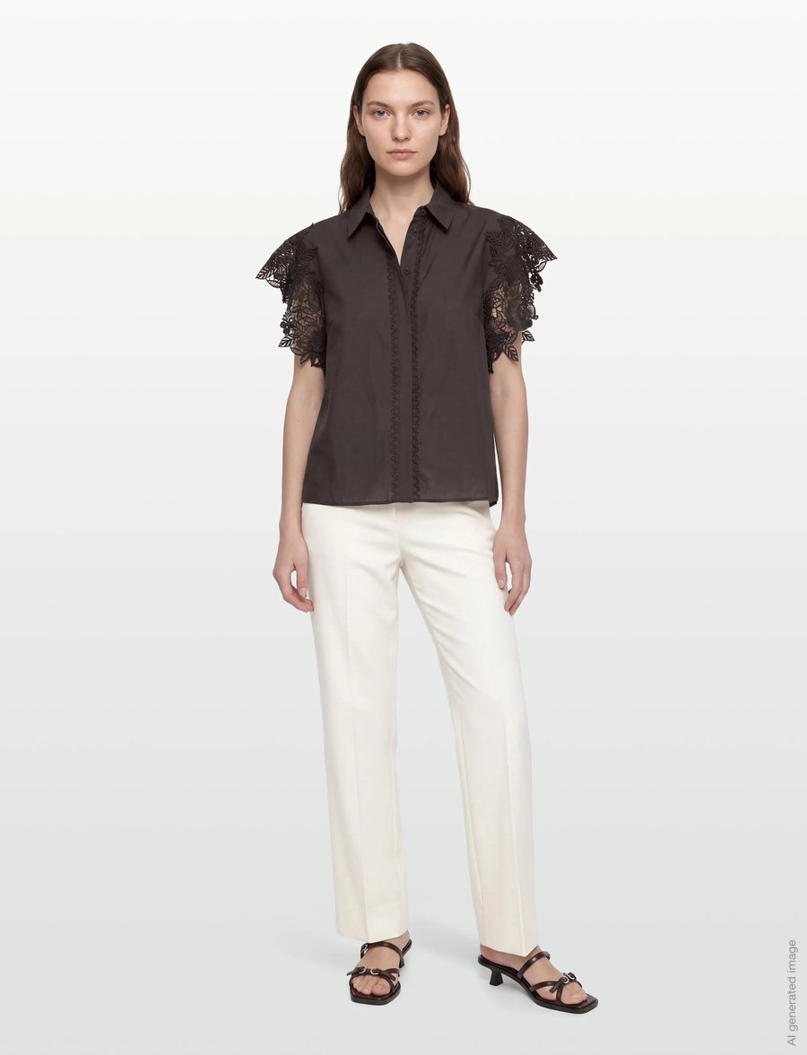 Copenhagen Muse - CMMOLLY-SHIRT - kurzärmelige blusen - mulch - 0
