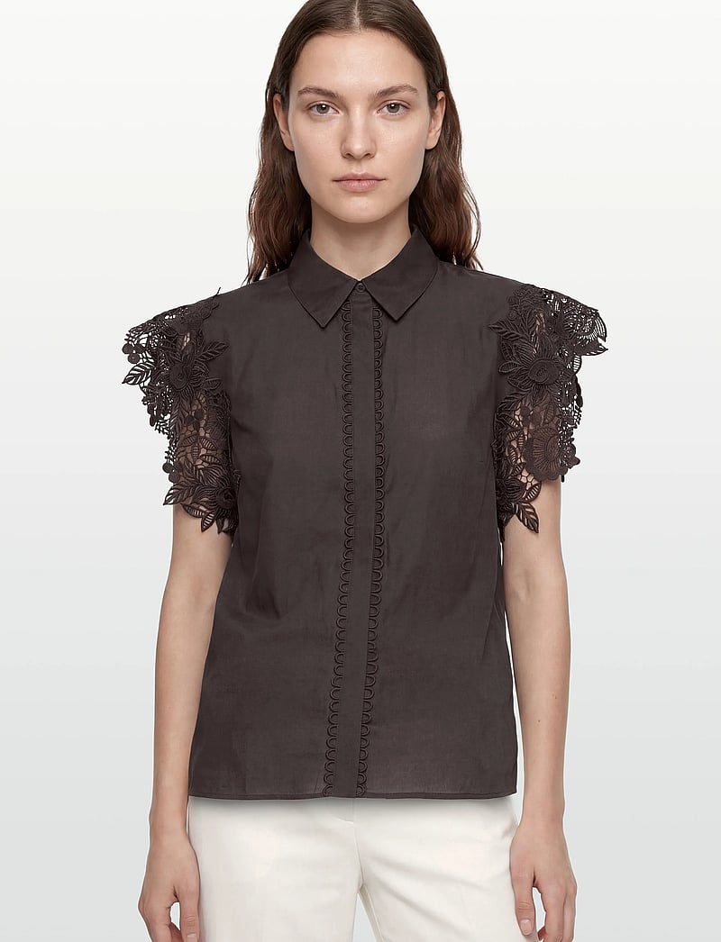 Copenhagen Muse - CMMOLLY-SHIRT - kurzämlige blusen - mulch - 3