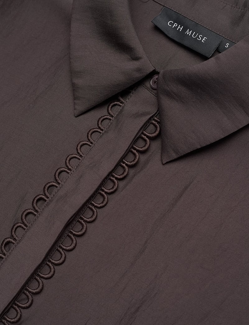 Copenhagen Muse - CMMOLLY-SHIRT - kurzämlige blusen - mulch - 5