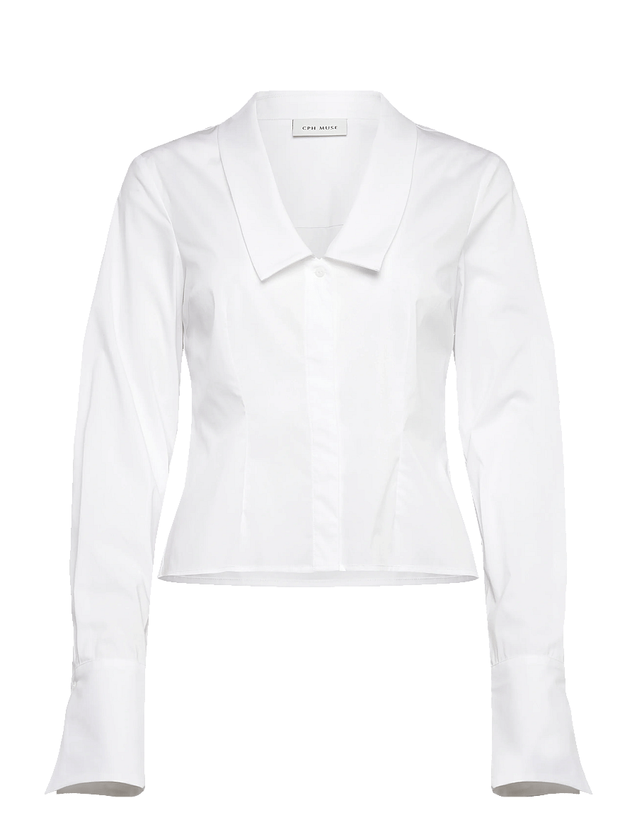 Copenhagen Muse - CMPOPPI-SHIRT - langärmlige hemden - bright white - 1