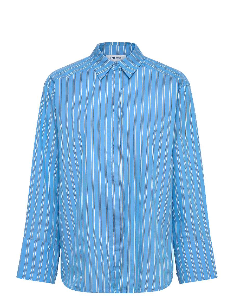 Copenhagen Muse - CMMELISSA-SHIRT - pitkähihaiset kauluspaidat - bonnie blue - 0