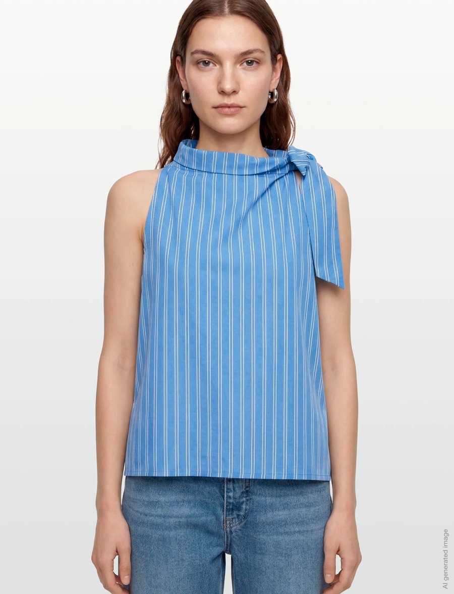 Copenhagen Muse - CMMELISSA-TOP - varrukateta pluusid - bonnie blue - 3