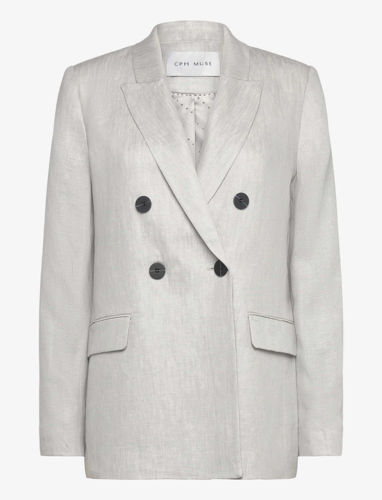 Copenhagen Muse - CMNATALIE-BLAZER - zweireihige blazer - light grey melange - 0