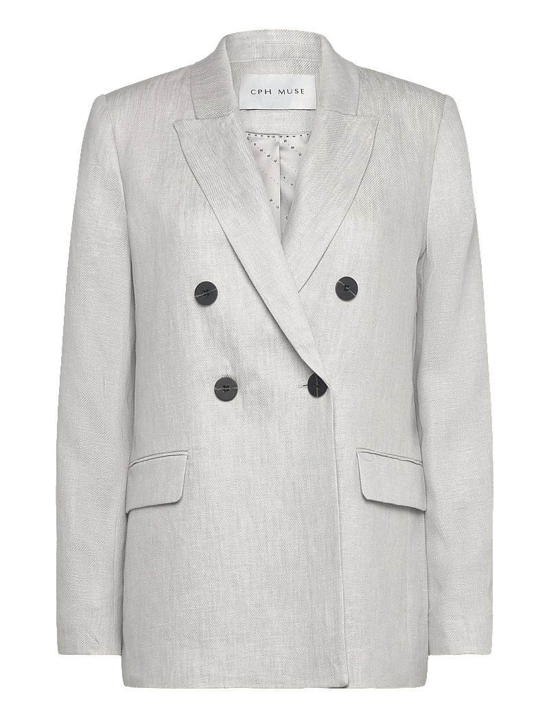 Copenhagen Muse - CMNATALIE-BLAZER - zweireihige blazer - light grey melange - 0