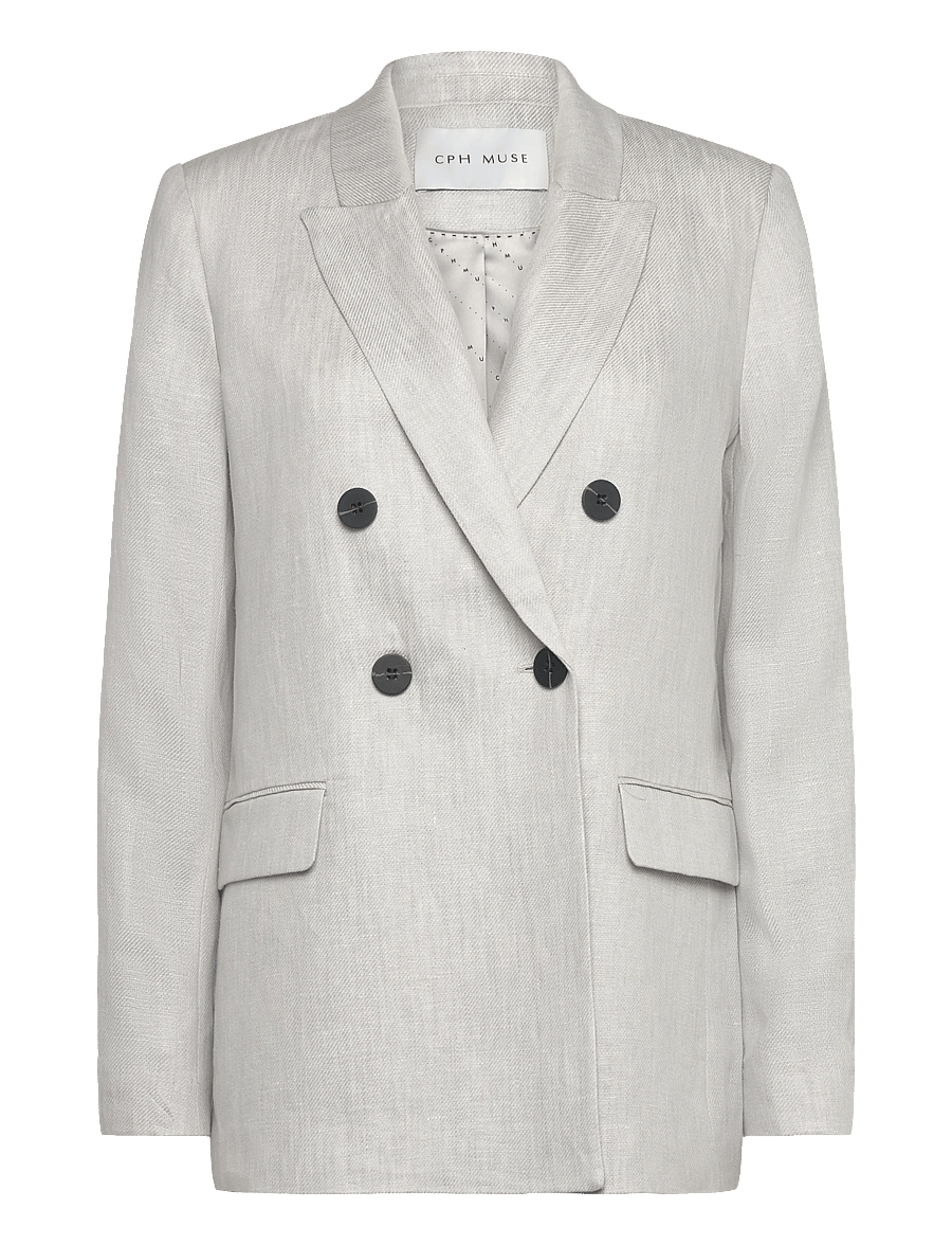 Copenhagen Muse - CMNATALIE-BLAZER - zweireihige blazer - light grey melange - 0