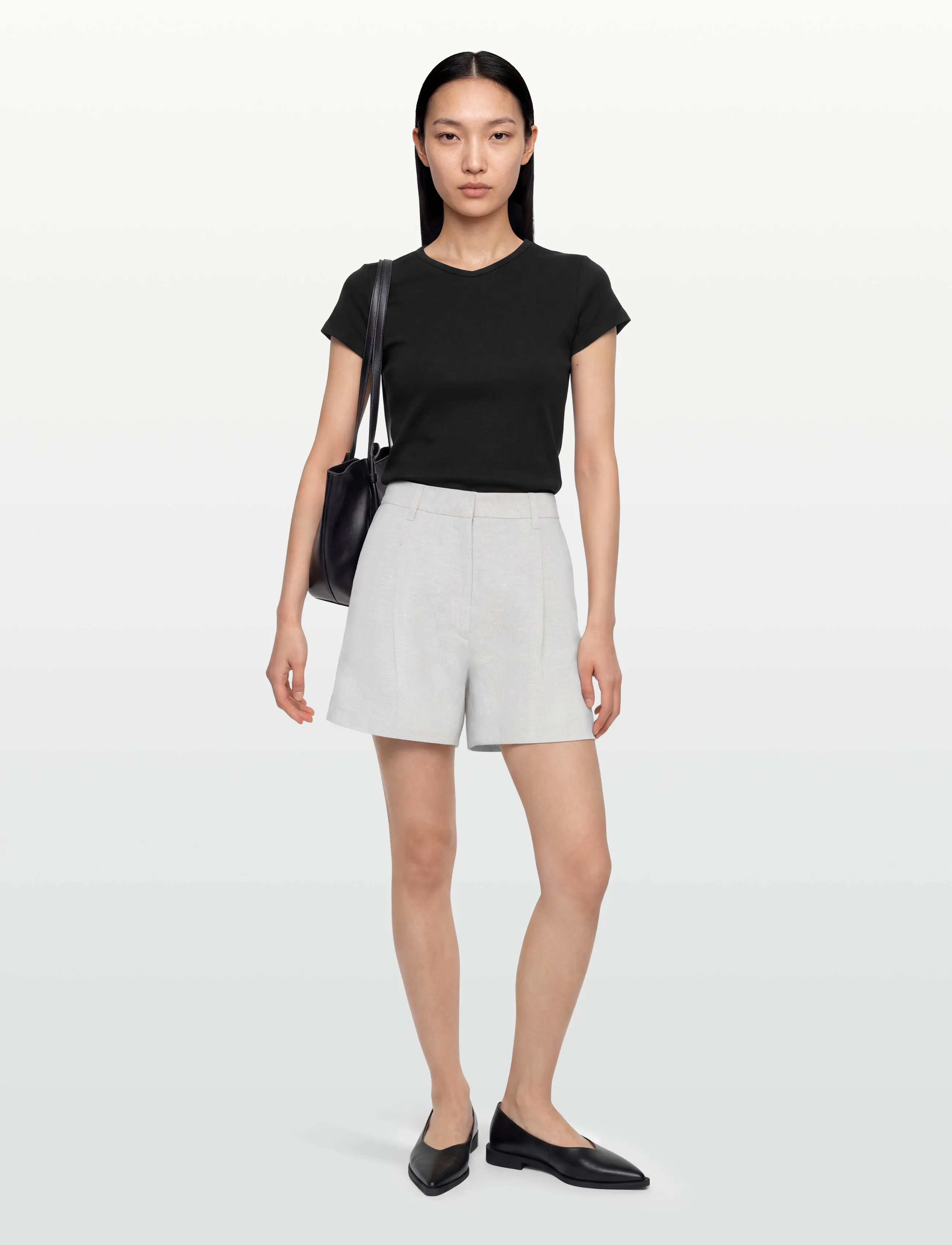 Copenhagen Muse Cmnatalie-Shorts, Kvinder, Højtaljede Shorts, Grå, Str: L
