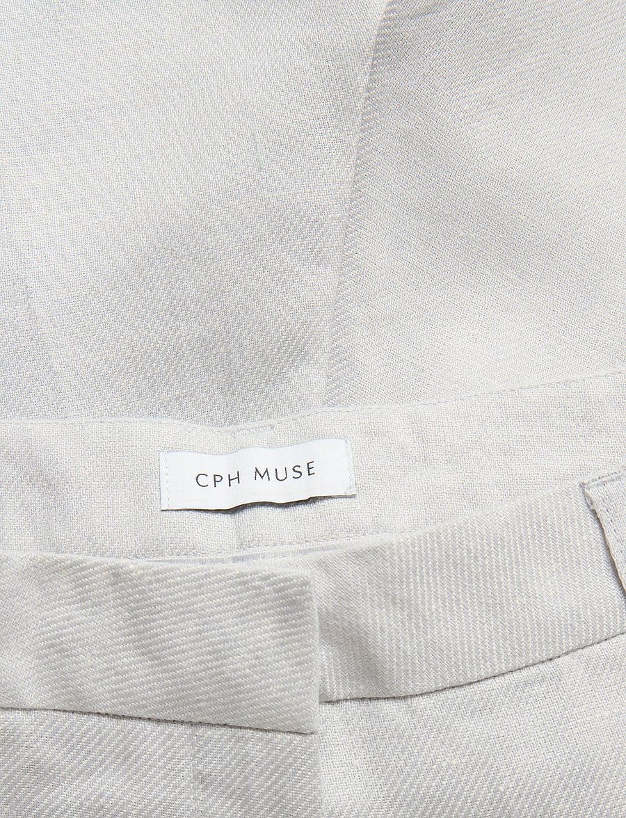 Copenhagen Muse - CMNATALIE-SHORTS - leinen-shorts - light grey melange - 2
