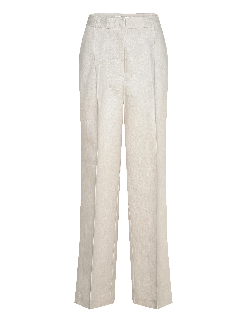 Copenhagen Muse - CMNATALIE-PANTS - lininės kelnės - light grey melange - 1
