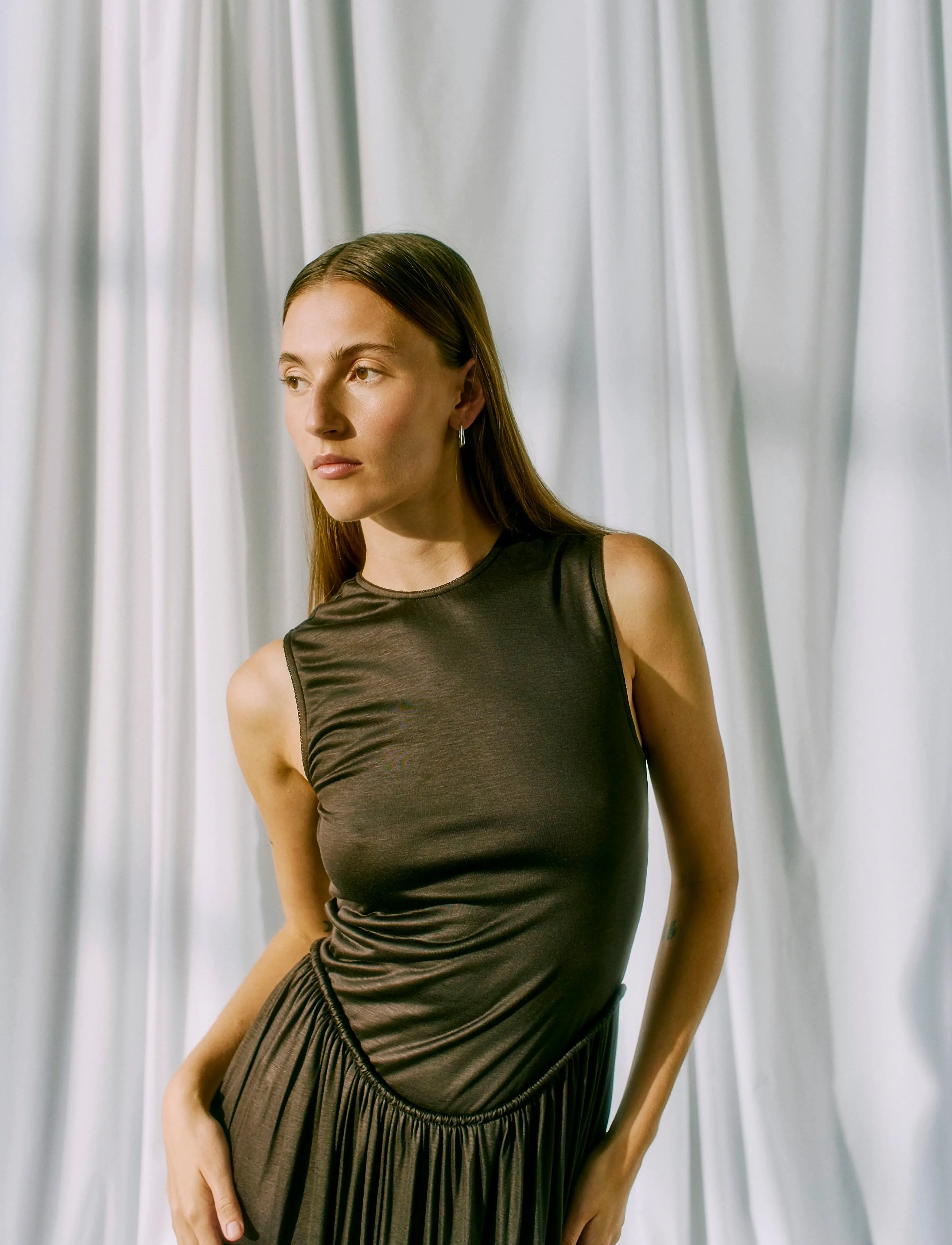 Copenhagen Muse Cmlayna-Dress, M, Dresses, Braun - Maxi Dress, Frauen