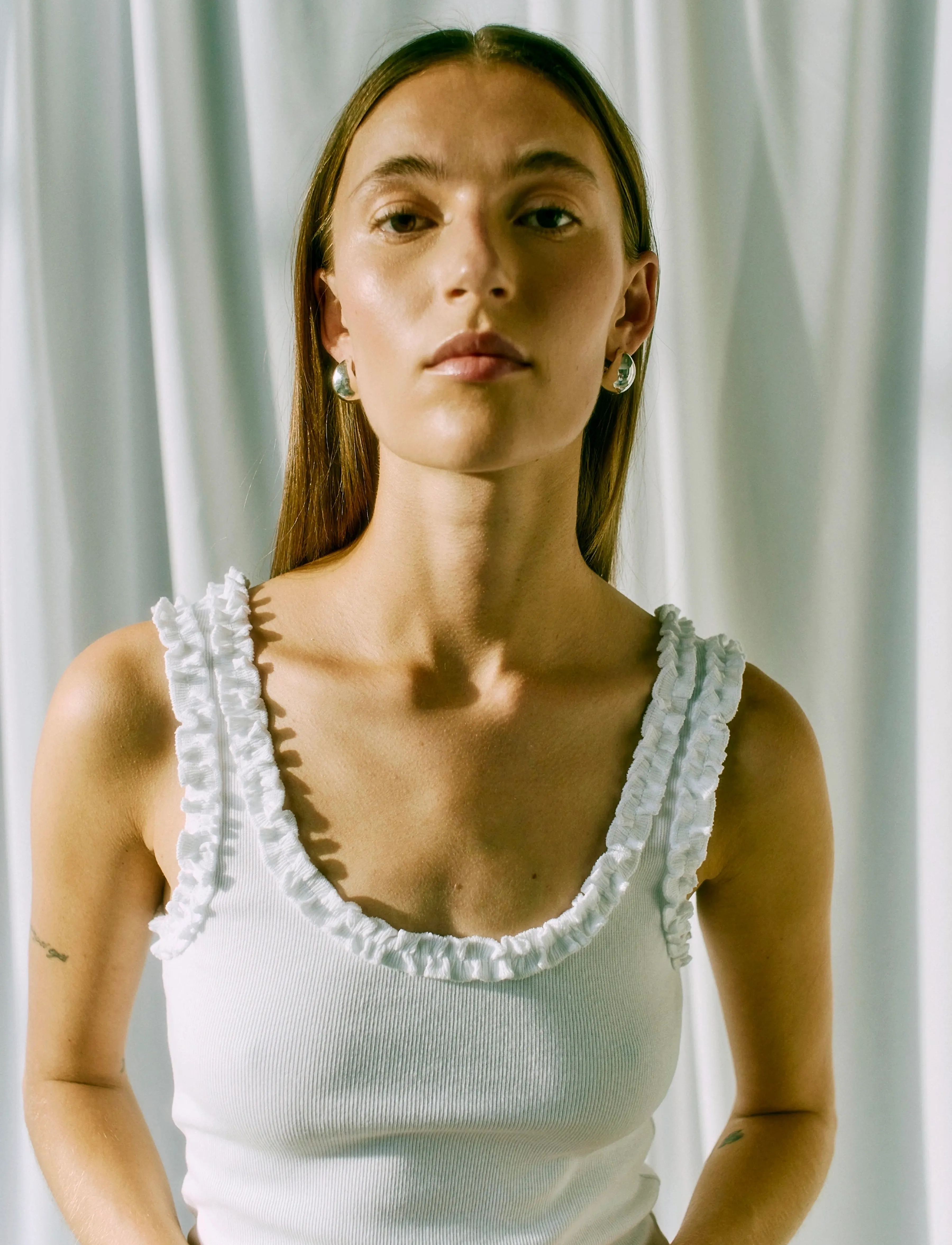Copenhagen Muse - CMSIV-TOP - linnen - bright white - 3