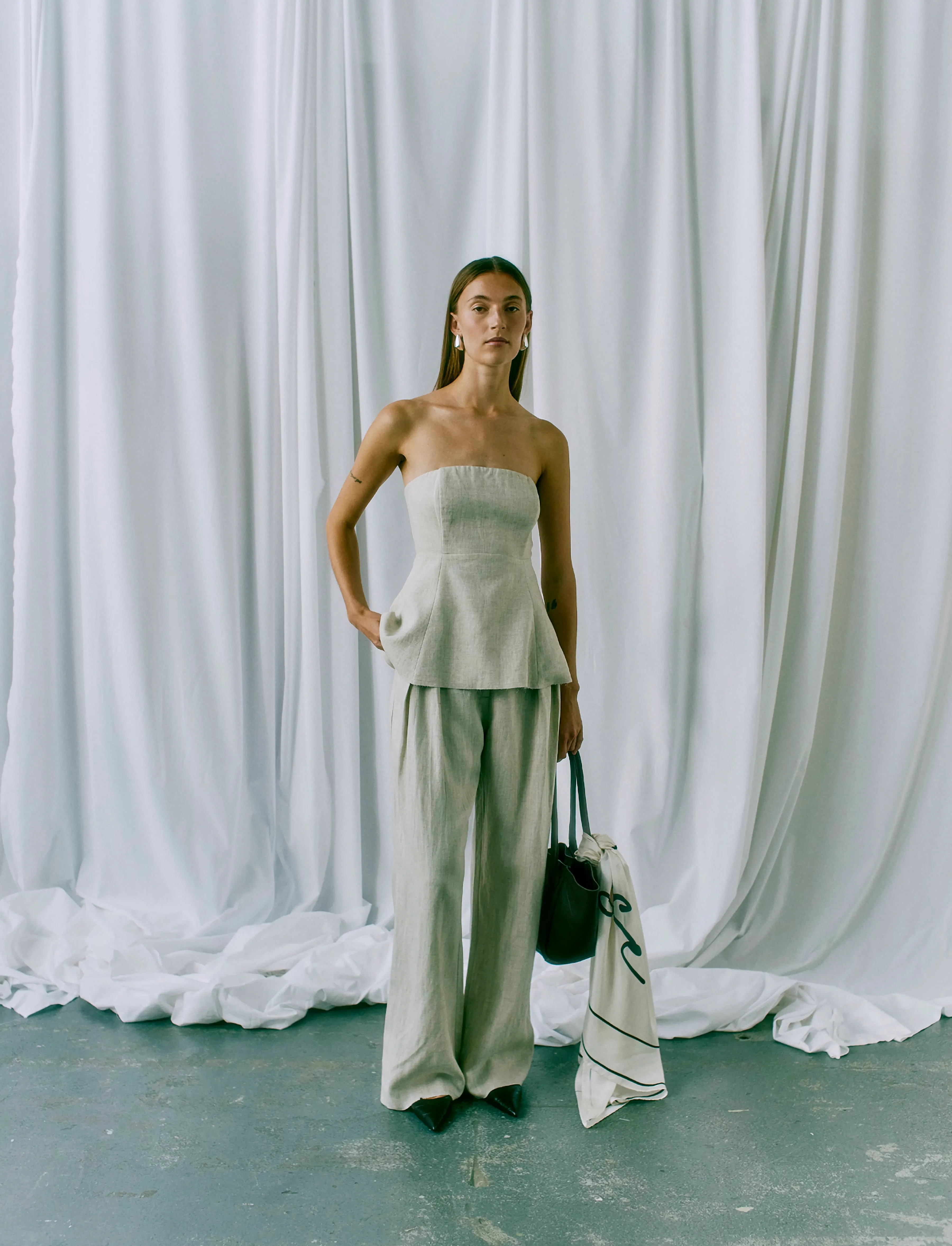 Copenhagen Muse Cmteni-Corsage, Kvinder, Peplum Korsage, Beige, Str: L