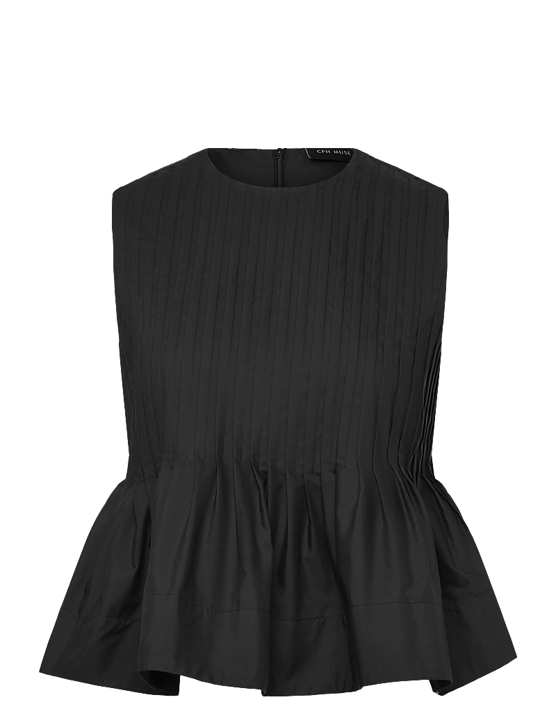 Copenhagen Muse - CMPLEAT-BLOUSE - Ærmeløse bluser - black - 0