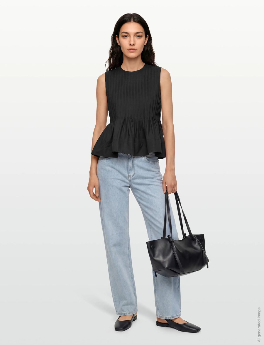 Copenhagen Muse - CMPLEAT-BLOUSE - Ärmlösa blusar - black - 0