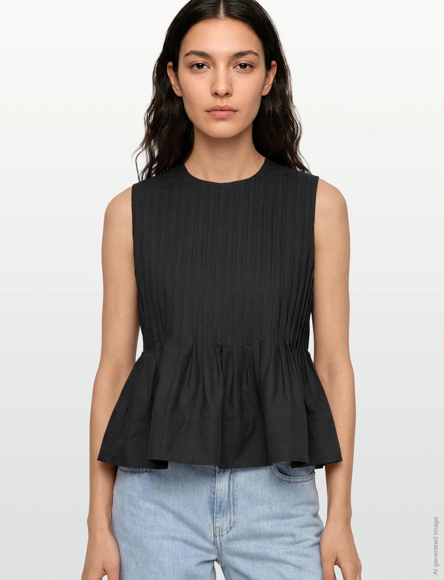 Copenhagen Muse - CMPLEAT-BLOUSE - Ärmlösa blusar - black - 3